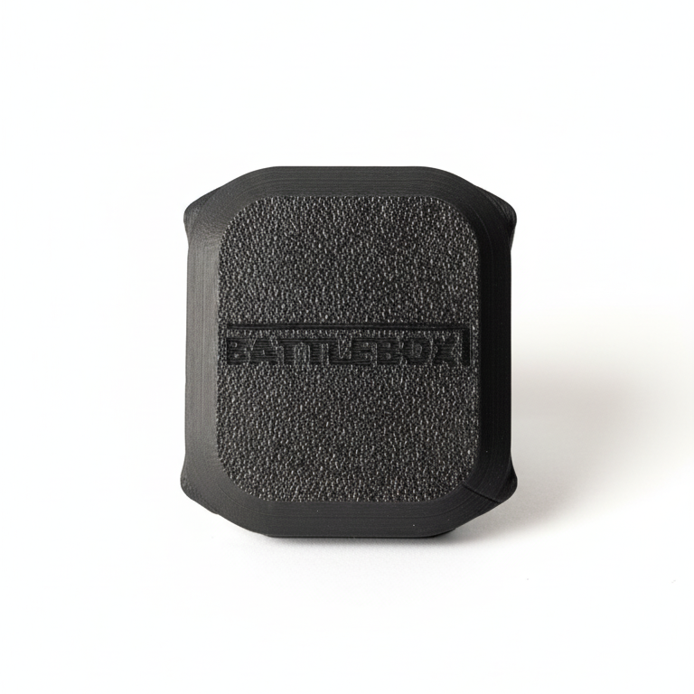 Black protective case with 'BATTLEBOX' branding on a white background